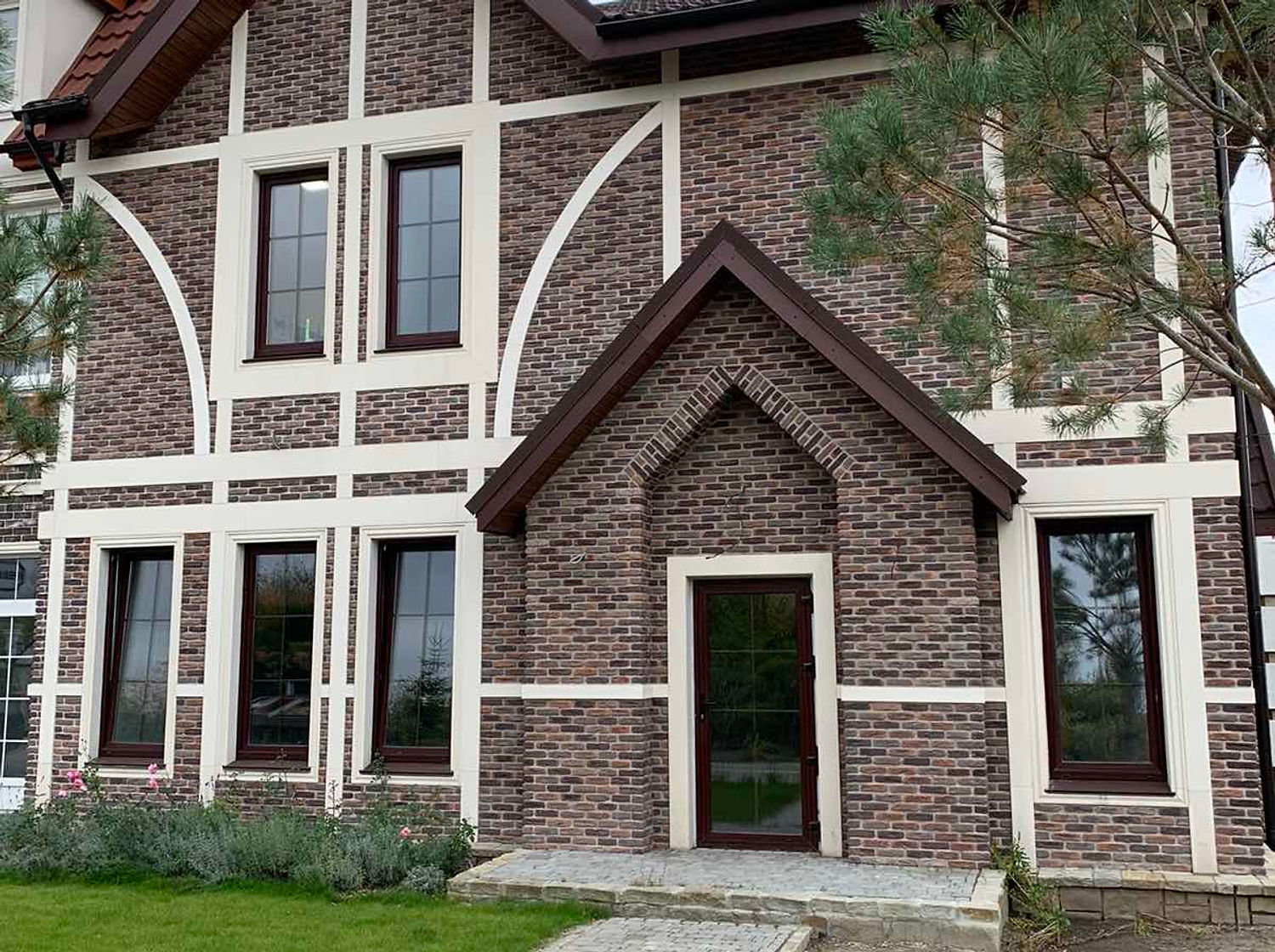 червона фасадна плитка Loft Brick Карбон
