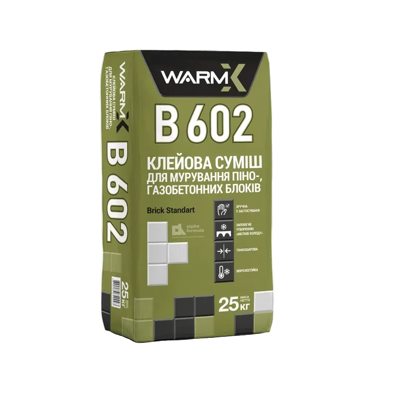 Клей для газоблоків WARM X 25 кг Ужгород
